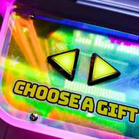 Machine distributrice de balles porte-bonheur à monnayeur avec lumières LED colorées pour centre de jeux