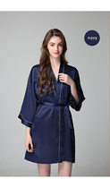Ensemble de pyjama 2 pièces en satin pour femme, col en V, manches courtes, respirant, élégant, grandes tailles, printemps-été-automne, personnalisé en usine