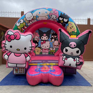 Castillo Inflable con Tobogán para Niñas, Diseño <span class=keywords><strong>de</strong></span> Gatito, Ideal para Fiestas Infantiles al Aire Libre - Product Image 2