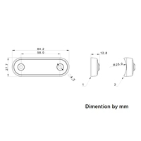 Lampe de barre de remorque de camion d'installation sans outil avec plusieurs options de couleur 12V 24V
