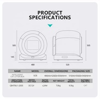 Litière pour chat en plastique intelligente automatique de grande capacité Contrôle écologique des odeurs 65L Nettoyage facile Caractéristiques Téléphone APP Accessoire
