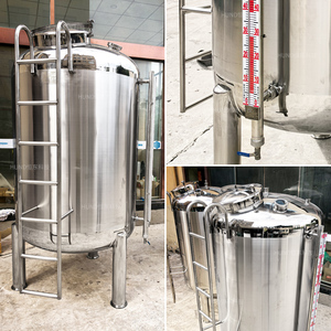 Réservoir de stockage vertical en acier inoxydable pour eau, produits chimiques, boissons et jus, avec échelle externe - Product Image 5