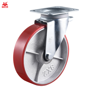 Roue pivotante à roulement à billes double VIMA en polyuréthane PU, robuste, capacité de charge de 500 kg, roue industrielle - Product Image 3