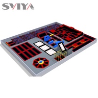 RED Trampoline Park avec grande fosse à mousse et Parkour
