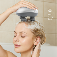 Masseur de tête vibrant électrique portable haute performance, 4 têtes de massage, étanche, mini-appareil pieuvre USB, vente chaude