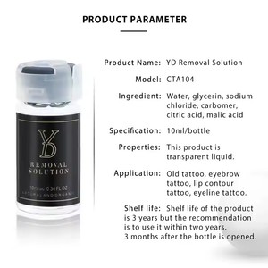 Crème de suppression de <span class=keywords><strong>tatouage</strong></span> 10 ml, efficace pour estomper les anciens tatouages des sourcils, solution de suppression de pigment <span class=keywords><strong>semi</strong></span>-<span class=keywords><strong>permanent</strong></span> pour les tatouages corporels et des sourcils - Product Image 5