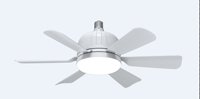 Ventilateur de plafond E27 à large plage de tension, coloré, 6 pales, lampe LED, télécommande, moteur DC pour chambre à coucher, chambre d'enfant, dortoir, décoration intérieure