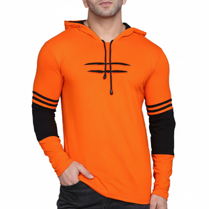 Basics OEM personalizado 450 gramos de peso pesado cremallera Sudadera con capucha de impresión personalizada fabricante grueso de gran tamaño Zip up Hoodie para hombres - Product Image 1