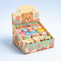 Boîte de présentation en carton écologique moderne personnalisée, pliable, prête à l'emploi, plateau de rangement, unité de présentation sur comptoir de vente au détail