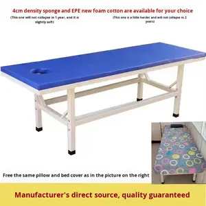Переносная плоская простая медицинская кровать для осмотра клиники со стременами для больничной мебели и ухода за пациентами - Product Image 5