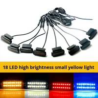 Luz LED de 12V para Parrilla de Coche, Amarilla, Pequeña, para Vehículos Todoterreno, Camionetas, Modificación, Gran Venta