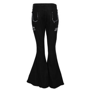 S-3XL <span class=keywords><strong>2022</strong></span> automne Boutique dames pleine longueur cloche bas jean déchiré trou femmes <span class=keywords><strong>classique</strong></span> Denim Flare <span class=keywords><strong>pantalon</strong></span> - Product Image 4