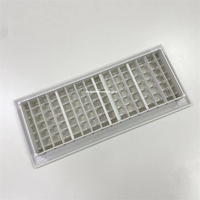 Grille de ventilation double déflecteur réglable en plastique pour système CVC