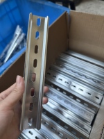 Rail DIN en aluminium en forme de U GB-09 35 mm x 1 m pour montage électrique de bornes, rail de carte fixe avec blocs de bornes TH35-7.5