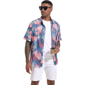Camisa Hawaiana de Manga Corta con Botones para Hombre, Corte Regular, Impresión Digital, Poliéster Popelina Transpirable - Product Image 2