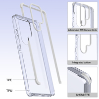 Soonleader Transparent Clair Anti Jaune Téléphone Portable Couverture Arrière Anti Drop Téléphone Cas Pour Samsung S24 S25 Plus Ultra