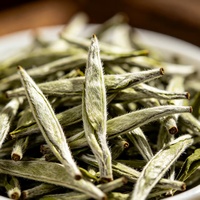 Thé Blanc Premium Fuding Bai Hao Yin Zhen Aiguilles d'Argent 100% Bourgeons Simples Naturels Séchés au Soleil Récolte Printanière Thé Chinois de Luxe