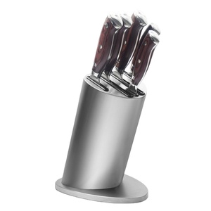 Ensemble de couteaux de cuisine avec bloc, qualité professionnelle, manche en bois de Pakka, ensemble de couteaux de cuisine - Product Image 1