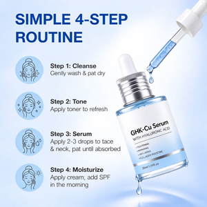 GHK Cu Hyaluronic Acid Facial Serum Contain Copper Tripeptide 1 Moisturizing Help Improve Skin Elasticity Smooth Fine Lines - Product Image 5