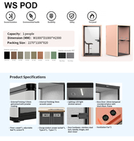 Cabine de réunion mobile pour 1 à 2 personnes Petites cabines téléphoniques privées modernes Cabine de bureau préfabriquée Cabine sonore vocale Bureau