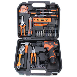 Power Tool Kits Cordless drill 12V li-ion Drill 34 Pieces Power Toolkit