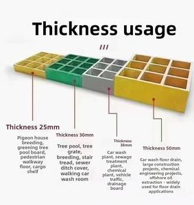 ตะแกรงไฟเบอร์กลาส FRP ป้องกันรังสียูวี - ทนทานต่อสภาพอากาศสำหรับทางเดินกลางแจ้ง ระเบียงสวนสาธารณะ และอัฒจันทร์สนามกีฬา ป้องกันการซีดจาง - Product Image 3
