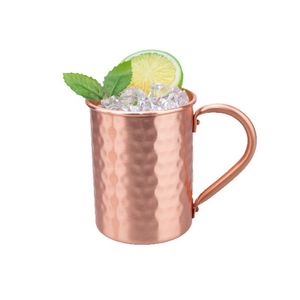 طقم أكواب موسكو ميول من النحاس النقي بتصميم عتيق فاخر مع أكواب كوكتيل شفافة - Product Image 5