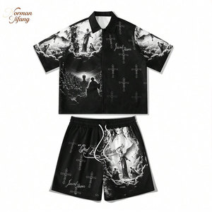 Customized Men's <strong>T</strong>-<strong>Shirt</strong> Sets Elastic Waistbands Men's Shorts and <strong>T</strong>-<strong>Shirt</strong> Sets With <strong>Customizable</strong> Logos and Colors - Product Image 1