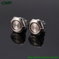 CMP grand bouton poussoir métal 5A 30mm étanche interrupteur à bouton-poussoir momentané