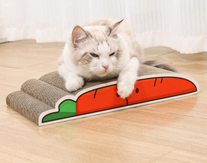 Nuovissimo Tiragraffi per Gatti dalla Forma Unica, Resistente ai Graffi, Letto per Gatti in Cartone Ondulato Durevole - Product Image 1