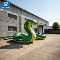 Serpent gonflable géant, modèle de serpent simulé pouvant être utilisé pour les activités zoologiques ou la décoration de scène