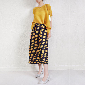 Jupe ample Miyake, coupe A, nouvelle conception, taille naturelle, décontractée, 2 pièces, grande taille, plissée, été, respirante, écologique, pour femmes - Product Image 5