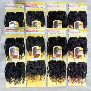Fornitori Dropshipping: Extension per Capelli Sintetici <span class=keywords><strong>Afro</strong></span> Kinky Pre-attorcigliati 4X, 14 Pollici, Stile Passion Twist a Spirale, in Bulk - Product Image 1