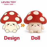 Peluche personnalisée en forme de champignon mignon, peluche orange à pois, poupée en peluche, mascotte promotionnelle, cadeau, usine de jouets en peluche