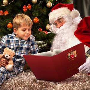 Joyeux Noël <span class=keywords><strong>Album</strong></span> Photo Contient 200 4x6 Photos Couverture En Cuir Rouge Feuille D'or En Relief Famille Mémoire Livre Pages Sans Acide - Product Image 5