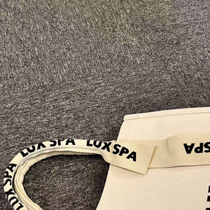 Sac à provisions fourre-tout en toile de jute laminé et à la mode de haute qualité en coton avec poignée en forme de cœur avec logo personnalisé - Product Image 3