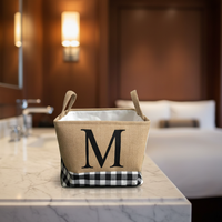 Panier à linge pliable en lin de qualité supérieure, design personnalisé, durable, mignon, en tissu épais, pour usage domestique
