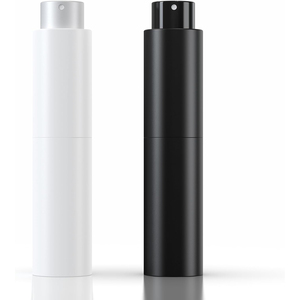 Flacons de parfum rechargeables de luxe mats transparents de 8 ml et 10 ml, atomiseurs en plastique et verre avec impression sérigraphiée - Product Image 1