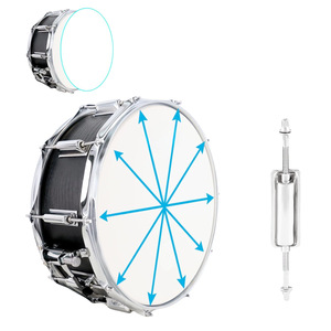 Caisse claire en grain de bois pour corps de tambour de fanfare <span class=keywords><strong>Instrument</strong></span> de percussion durable de Performance professionnelle avec sangles réglables - Product Image 3