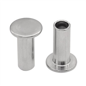 Rivets semi-tubulaires à tête plate M4 M5 M6 en acier inoxydable 304 sur mesure pour l'assemblage et la fixation mécaniques - Product Image 1
