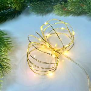 Guirnalda de Luces de Hadas con 20 LED, Cable de Cobre, Decoración Navideña para Interiores, Dormitorios y Bodas - Product Image 1