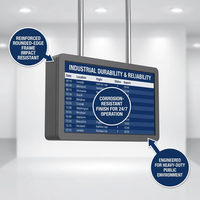 Boîte à lumière FIDS suspendue au plafond, couleur personnalisée, signalétique rétroéclairée en aluminium pour affichage d'arrivée et de terminal à l'aéroport