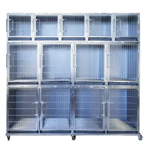 Cage de lapin d'intérieur en acier inoxydable 304, cage de chien moyen personnalisée