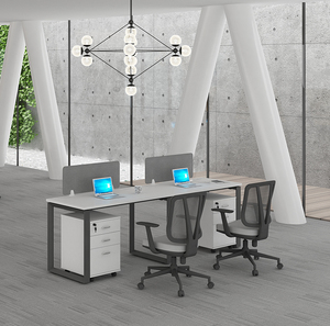 Mesa de oficina Modular con 6 asientos para ordenador portátil, mesa de trabajo con partición de escritorio moderna, venta al por mayor, 2,4 - Product Image 1