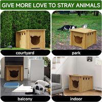 Niche à lapin moderne en bois de pin résistant aux intempéries pour petits animaux de compagnie