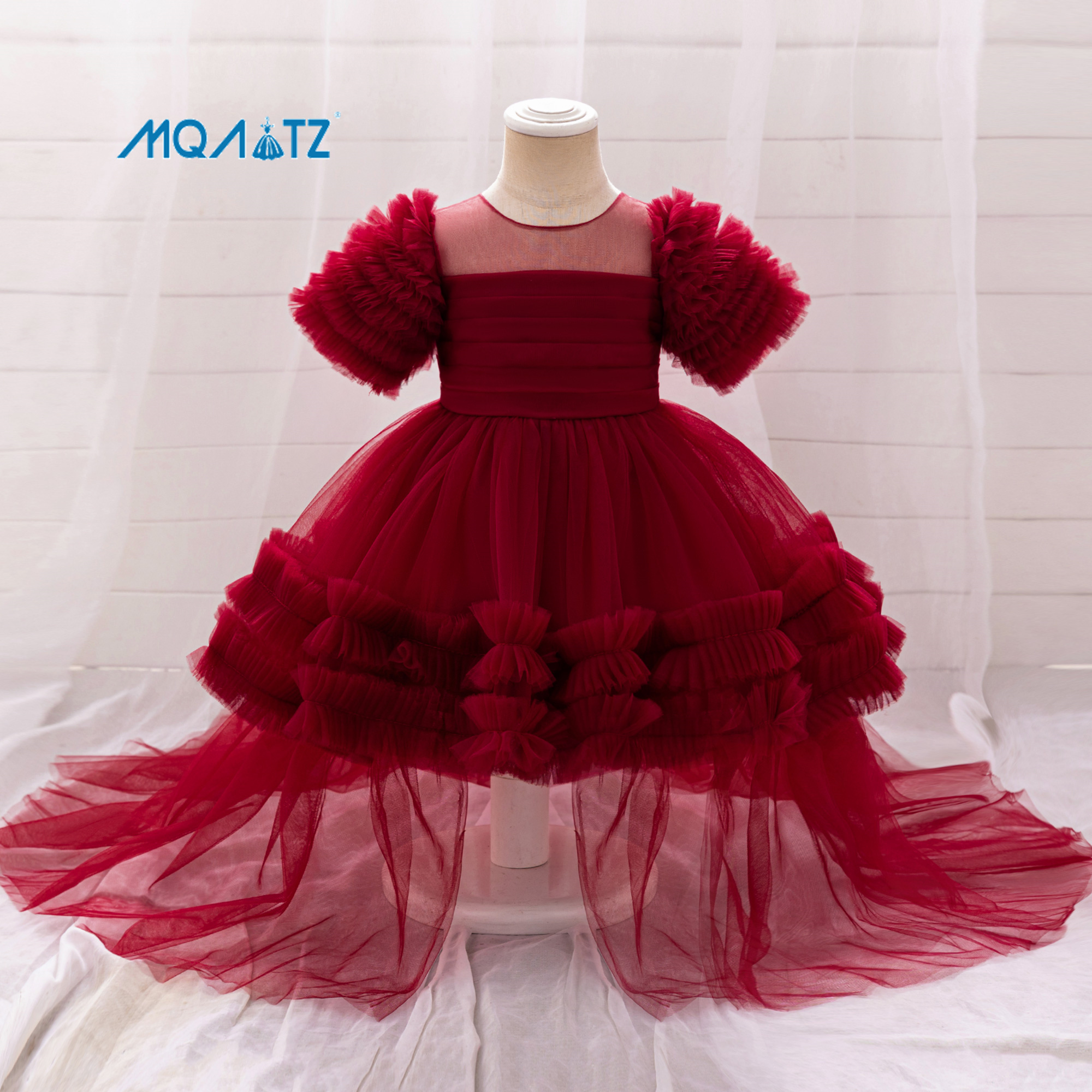 信頼 MQATZ Flower Girl Party Dress - Sleeveless O-Neck L5068XZ フォーマル・ドレス・スーツ