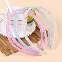 CLARMER-Bandeau pour enfants, tube en cristal coloré, élégant, nouvelle mode, bandeau en strass à fond plat pour enfant