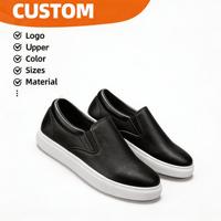 Baskets noires sportives personnalisées OEM pour hommes – Durables, respirantes, confortables, à amorti doux, pour le quotidien, la conduite et la marche toute la journée – Mocassins de printemps
