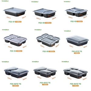 Logo OEM Nhựa Bento Hộp Ăn Trưa 5 Khoang Hộp Đựng Thức Ăn Togo Nhà Hàng Tùy Chỉnh Dùng Một Lần Hộp Đựng Thức Ăn - Product Image 2