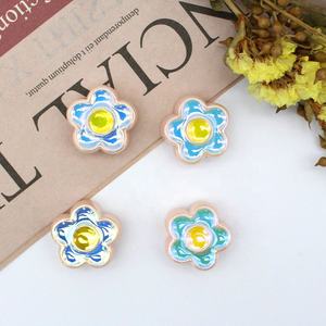 20pcs/bag Sunflower Shape Electroplated Acrylic <b>Beads</b> Mobile Phone Chain Jewelry Accessories - Product Image 5
